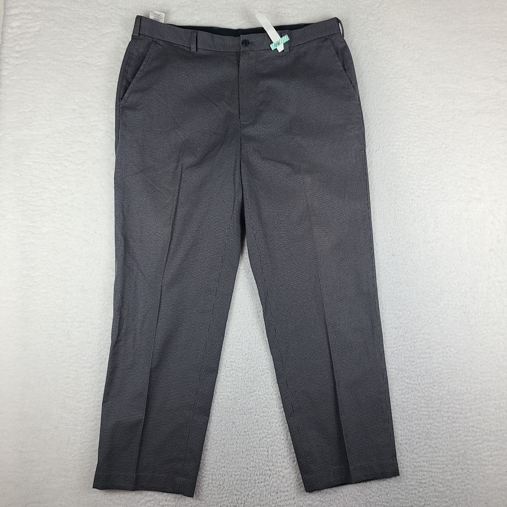 Brooks Brothers Pants Mens 38x32 Dark Gray Houndstooth Advantage Chino Clark